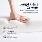 X Large Memory Foam Seat Cushions for Office Chairs, Long Sitting Pressure Relief Ergonomic Office Chair Cushion for Butt Coccyx Tailbone Sciatica, Car Seat Booster for Height (Green) - Image 6