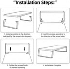 Monitor Stand Riser for Desk, Wood Look, Metal Legs - Image 6