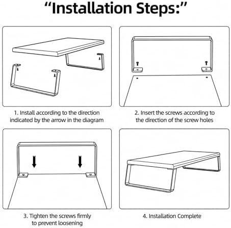 Monitor Stand Riser for Desk, Wood Look, Metal Legs - Image 6