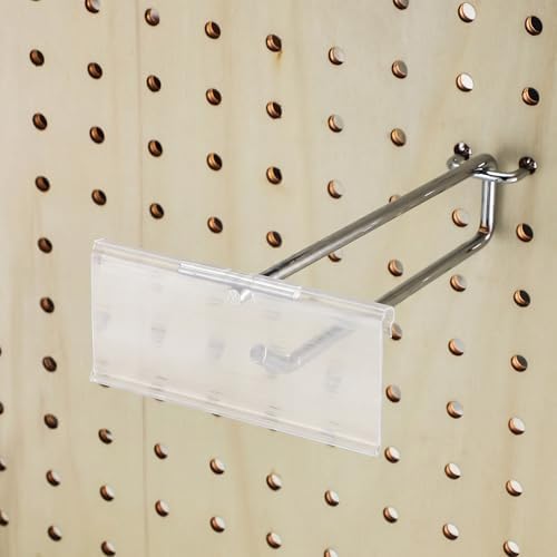 Thyle 100 Pcs Metal Scan Hook with Label Holder for 1/8" to 1/4" Pegboard, Peg Board Hooks with Price Tag, Pegboard Wall Accessories for Home Garage Retail Display Supplies (6 Inch) - Image 4