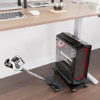 CPU Stand、Computer Tower Stand、Mobile CPU Holder with 4 Caster Wheels Fits for PC、Printer、Most Computer Tower、Office、Home、Planter Caddies、Dog Bowl Stand (Black) - Image 3