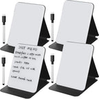 Dunzoom 4 Pcs Small Dry Erase Board with Stand for Desk, 8‘' x 6‘', Black by Dunzoom