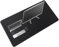 VYAAA Leather Desk Mat, 51"×27.5" Large Mouse Pad, Desktop Protector for Desk, Multifunctional Keyboard Mouse Pad for Home or Office (Black) by Vyaaa