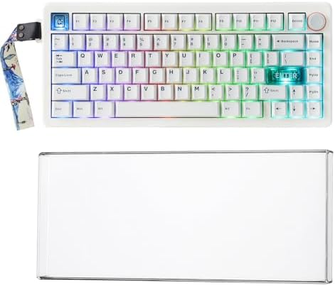 MechLands CIDOO QK75 VIA Programmable 75% Compact Keyboard with KiiBoom Premium Acrylic Transparent Keyboard Dust Cover by MechLands