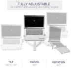 VIVO Height Adjustable Pneumatic Extended Arm Laptop Wall Mount, Full Motion Articulating Notebook Tray, Fits 10 to 15.6 inch Screen, White, MOUNT-V001GLW - Image 6