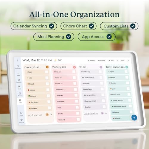Skylight Calendar 2 – 15" Touchscreen Digital Calendar, Shadowbox, Silver - Image 3