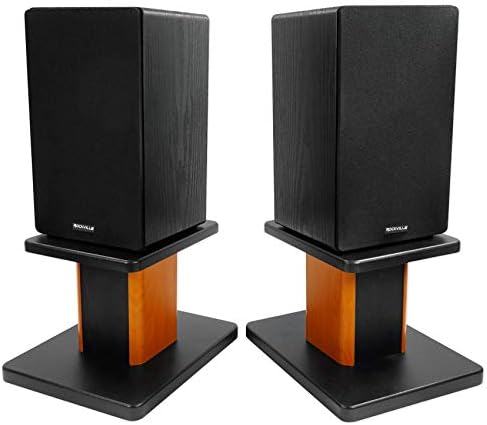 Rockville RHT8C Pair 8" Classic Wood Desktop Speaker/Studio Monitor Stands - Image 6