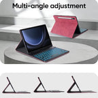 Keyboard Case for Samsung Galaxy Tab S10 Lite/S10 FE/S9 FE 5G 10.9"/S9,Mouse and 7 Color Backlit Keyboard,Pencil Holder, Magnetic Detachable,Premium PU Leather Cover with Auto Sleep/Wake,Claret Red - Image 5