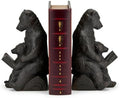 Bellaa Bear Bookends Mama Cub Reading Rustic Cabin Lodge Wildlife Vintage Decorative Book Ends for Shelves Non-Slip Base 25679 by Bellaa