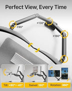 monTEK Dual Arm 2-in-1 Desk Mount, Laptop & Monitor, Fits 12–18" Laptops - Image 5