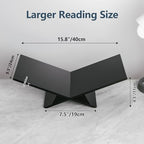 PUERSI Acrylic Book Stands for Display, 15.8 x 9.5 x 4.3 in Open Bookstand - Image 2
