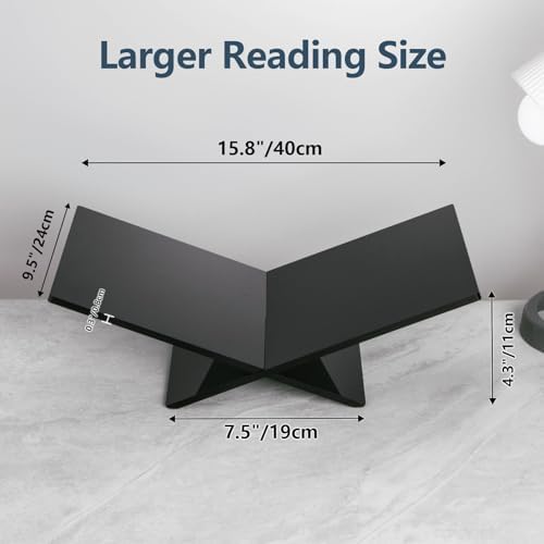 PUERSI Acrylic Book Stands for Display, 15.8 x 9.5 x 4.3 in Open Bookstand - Image 2