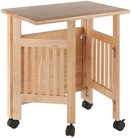 Winsome Mission 2-Shelf Wood Mobile Printer Stand, Brown (81628) - Image 6