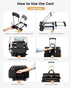 LOVEVOOK Rolling Teacher Bag, Laptop Tote with Detachable Dolly - Image 4