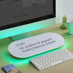 TSJ OFFICE Glass Desktop Whiteboard - 17 X 7 Inches Small Dry Erase Board with Green Light, Glass White Board Surface Notepad with 1 Drawer, Desk Organizers for Office, Home, School Supplies by TSJOFFICE-WipeCleanThinkGreenWorkSmart