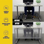 OBEX Polycarbonate Table Mounted Modesty Panel Easy Install Privacy Shields for Reception, Office, and Student Desk, 24" x 48", Translucent - Image 3
