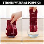 Homaxy Cotton Terry Kitchen Towels and Dishcloths Set of 12, Brick Red - Image 3