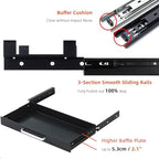 Under Desk Drawer 21" with 4 Divider Trays, Storage Drawer Organizer - Image 6