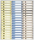Literature Organizer with 48 Compartments, Adjustable File Sorter Mail Center, PVC Paper Storage Cabinet with Shelves for Home, Office & Classroom, White by Unknown