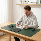 Desk Mat, (16x31in) Multifunctional Large Desk Pad, Extended Mouse Mat, Office Desk Protector with Anti-Slip Base, Spill-Resistant Durable Design, Dark Green - Image 7