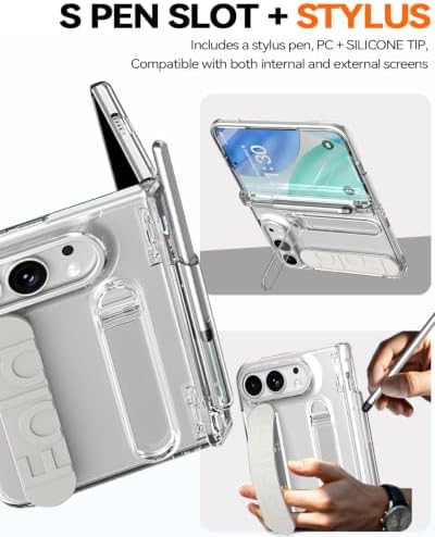for iPhone Ultra Case with Pen Holder & Stylus & Finger Strap Clear - Image 4