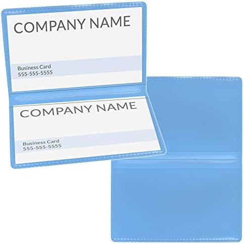 StoreSMART - Powder Blue Folding Business Card Holders - 500 Pack - Polypropylene Plastic (RPP2915PB-500) by StoreSMART
