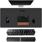 DAWNTREES Large Felt Desk Mat,39.4''x19.69'' Full Keyboard and Mouse Pad - Image 7