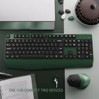 MPTOG Ergonomic Wireless Keyboard and Mouse Combo, Dark-Green Black - Image 6