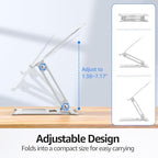 Urmust Adjustable Laptop Stand for Desk, 10-15.6“ Laptop Riser, Silver - Image 4