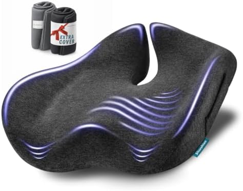 Ergo Office Chair Cushion for Back Pain, Sciatica, Tailbone Pain Relief by Sitcushion