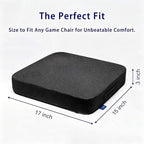 Ifoam Gel Infused Memory Foam Layer Wheelchair Cushion - Seat Cushion for Wheelchair-Office Chair, Kitchen Chair-Pressure Sore and Tailbone Pain Relief-High Dense Polyfoam Base (Black, 17×15×3 inch) - Image 2