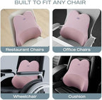 Skechers Air-Cooled & Memory Foam Lumbar Pillow,Lumbar Support Pillow for Office,Chair Lower Back Pain Relief Lumbar Pillow,Ergonomic Design Back Support Pillow for Office Chair,Car,Home,Travel,Pink - Image 6