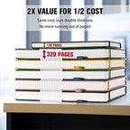 5 Pack College Ruled Notebook Bulk, A5, 312 Numbered Page Thick Journal Set - Image 2