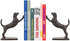 Dog Decorative Bookends, Unique Cast Iron Animal Shape Book Ends to Hold Books Heavy Duty, for Home Library Office Shelf Decoration, Vintage Antique Home Decor, Set of 2 by LONGRUNHOME