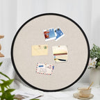 Wonderjune Linen Display Pinboard, Round, 24'' X 24'', Matte Black - Image 6