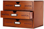Small Wooden Drawers Wooden Box with Drawer Brown by PACKGILO