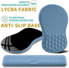 Hokafenle 2 in 1 Ergonomic Mouse Pad Wrist Support & Wrist Rest for Computer Keyboard Set, with Relieve Carpal Tunnel Pain Massage Bulge and Full Memory Gel Design (2In1 Set, Lake Blue) - Image 6