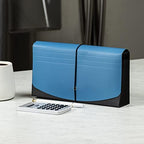 Smead Two-Way Handy Organizer File, 21 Pockets, Alphabetic (A-Z) and Monthly (Jan-Dec), Flap and Elastic Cord Closure, Blue/Black (70506), Letter (Pack of 12) - Image 6