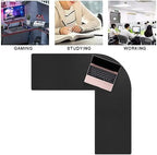 MAIDERN (40”+ 40”) x 13” L Shaped Corner Desk Mat, Cork & Leather Dual Sided Desk Pad for Gaming Computer Office Home (Black) … - Image 6