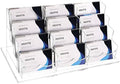 Vevitts Business Acrylic Card Holder Display for Desk, 12 Slots 4 Tiers Multiple-Clear Acrylic Business Card Stand Set, Holds Approximately 600 Cards by Vevitts