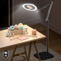 LUXSURE Ring Light Tripod for iPhone with Light, Overhead Phone Mount with Phone Holder, Adjustable Ring Light with Stand and iPhone Tripod for Video Recording,Cooking,Painting,TikTok,YouTube by LUXSURE