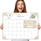 Desk Calendar 2026-2027 with Desktop Mat,22x17'' Large Desktop Pad Calendar by Gannyfer