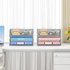 Paper Tray Organizer for Desk Organizers and Accessories 2P Silver - Image 6