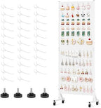 Peg Board Display Stand with Extra 32 Hooks 24" X70” Pegboard by CursorTech