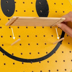Smile Neon Pegboard Wall Organizer, 15.7 Inches - Image 6