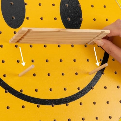 Smile Neon Pegboard Wall Organizer, 15.7 Inches - Image 6