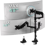 WALI Stacked Triple Monitor Mount for 49" UItrawides and Dual 34" Monitors by WALI