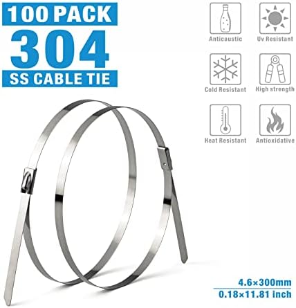 IWISS WCT322 Stainless Steel Cable Tie Gun Kit for Fastening and Cutting up to 12mm Width Metal Zip Ties, c/w 100 Pieces Stainless Steel Cable Zip Ties, Zip Tie Gun - Image 3