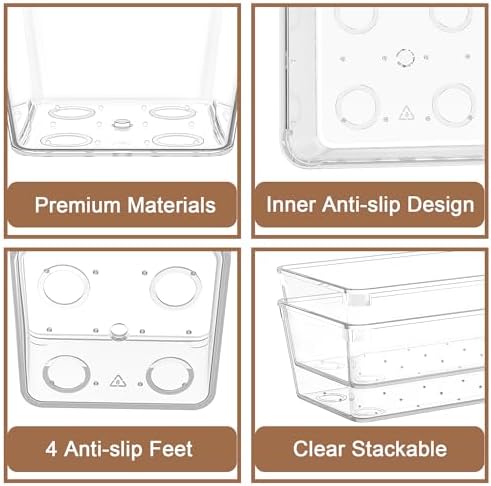14Pack Desk Clear Drawer Organizers 6"*9" for Vanity, Bathroom, Office - Image 6