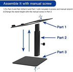 BESIGN LSX6 Computer Holder Stand, Ergonomic Adjustable Notebook Riser for Standing Work, Compatible with Air, Pro, Dell, HP, Lenovo More 10-14" Laptops, Black - Image 5